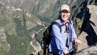 Near the top of Huayna Picchu on Amy Pattee Colvin's Peru Spiritual Adventure