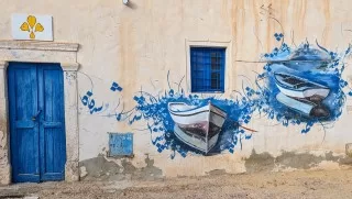 One neighborhood in Djerba is famous for its murals.