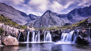 A view of the Fairy Pools on the Scotland Spiritual Tour with Amy Pattee Colvin. 